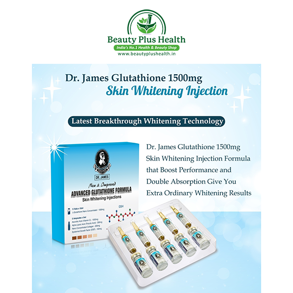Dr James Glutathione 1500mg Skin Whitening Injection in India