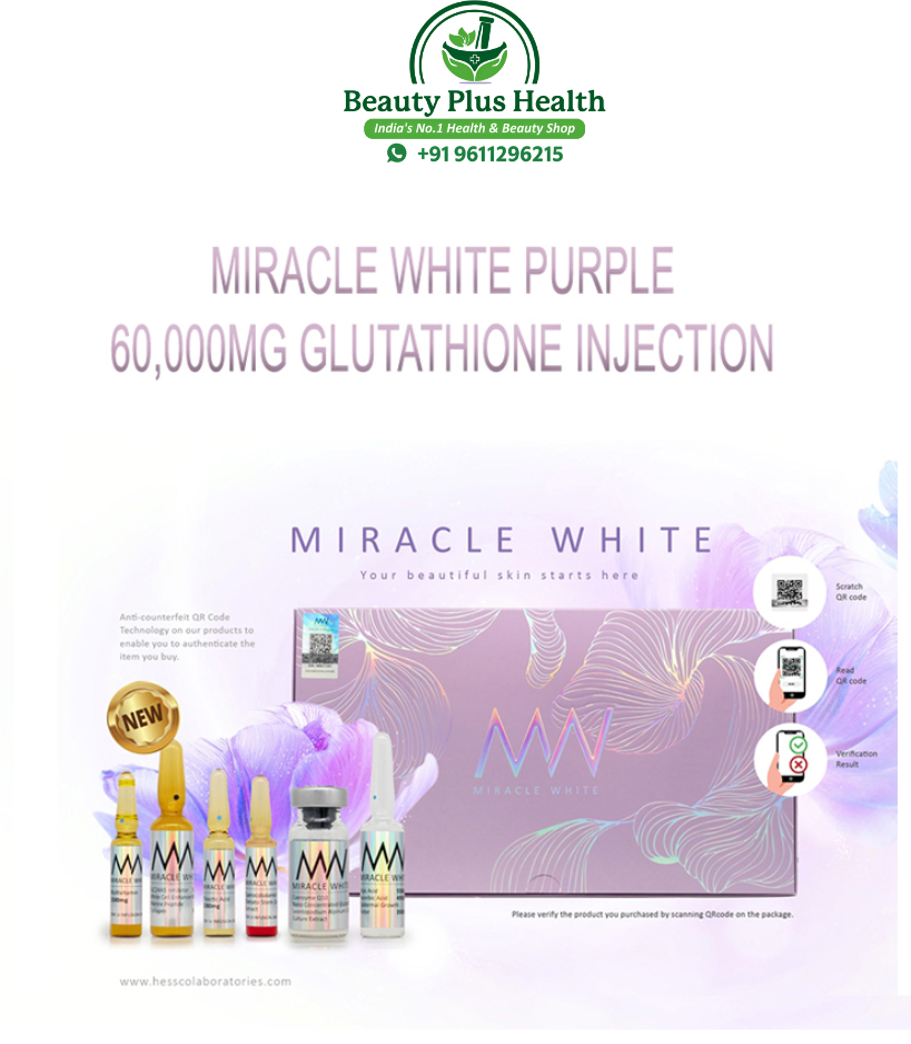 Miralce White Purple 60000mg Glutathione Skin Whitening Injection