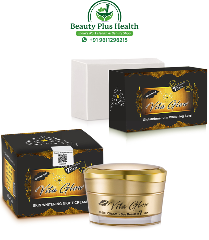 Advance Vita Glow Glutathione Skin Whitening Soap and Night Cream