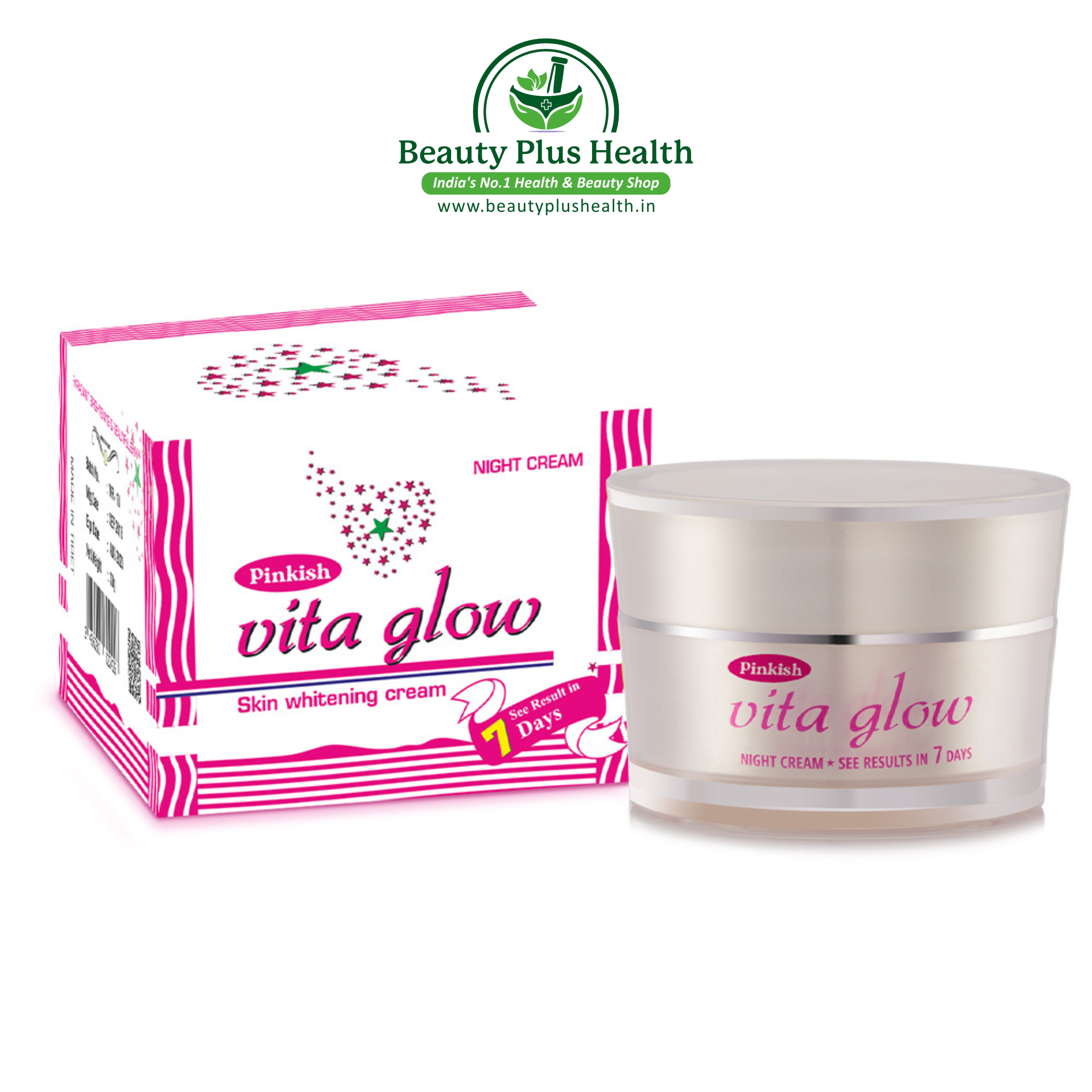 Pinkish Vita Glow Skin Whitening Night Cream