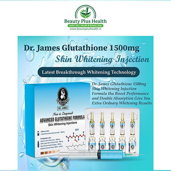 Dr James Glutathione 1500mg Skin Whitening Injection in India