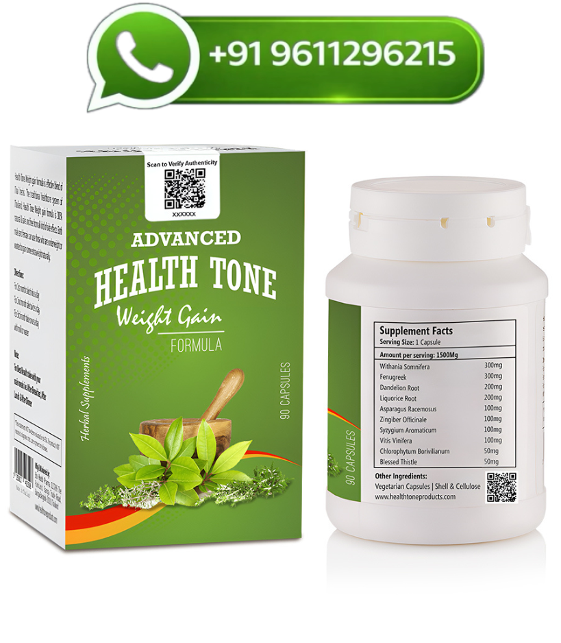 Advanced Health Tone Weight Gain Capsules 1500mg - 90 Capsules