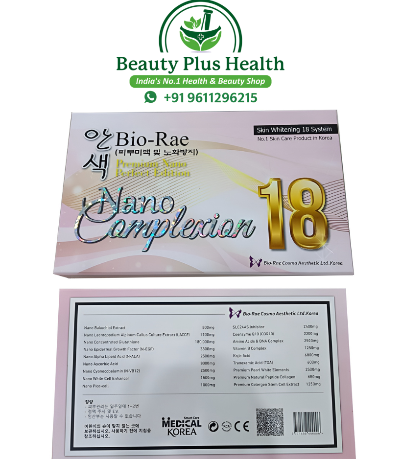 Bio Rae Nano Complexion 18 Skin Whitening Glutathione Injection