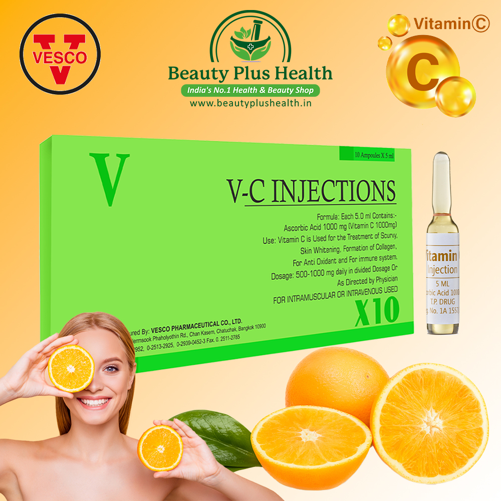 Vitamin C Injection By Vesco Pharma Ascorbic Acid 1000mg