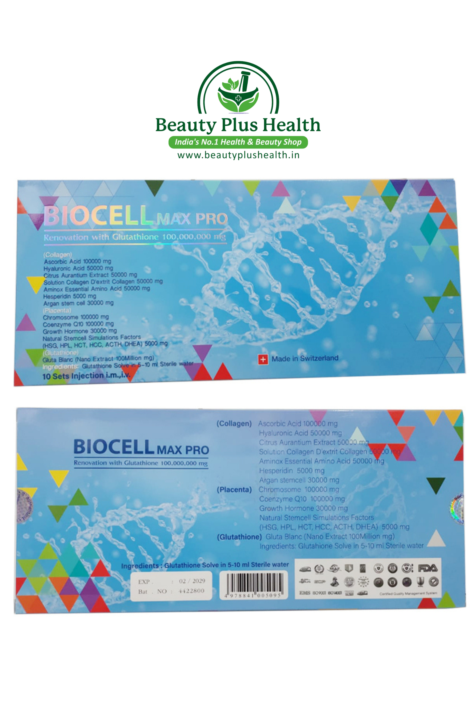Biocell Max Pro Renovation with Glutathione Injection