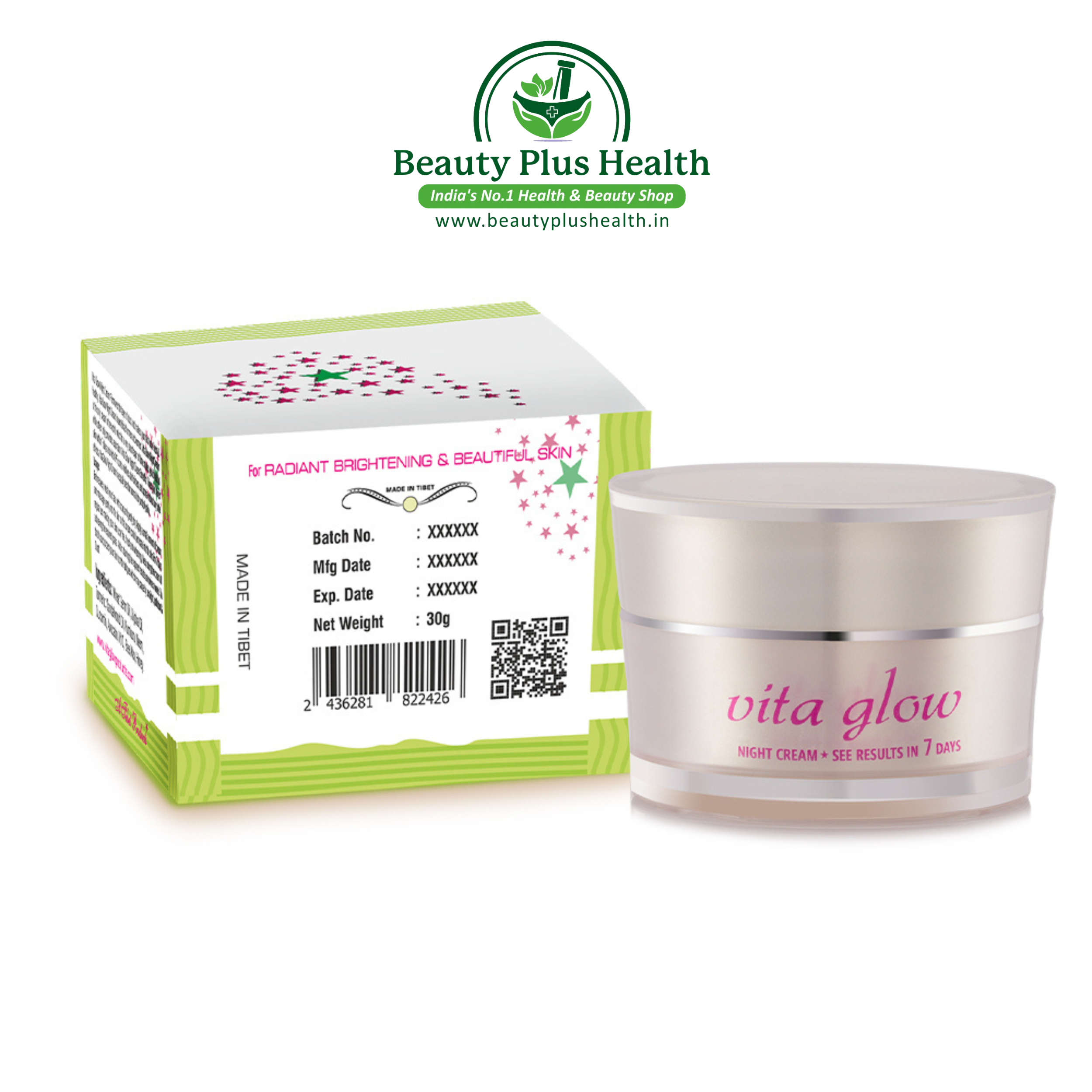Vita Glow Night Cream for skin Whitening Authentic 30g
