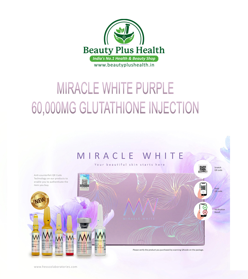 Miralce White Purple 60000mg Glutathione Skin Whitening Injection