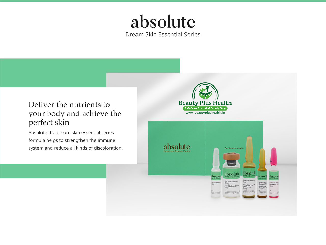Absolute Dream Skin Essentials Glutathione Whitening Injection