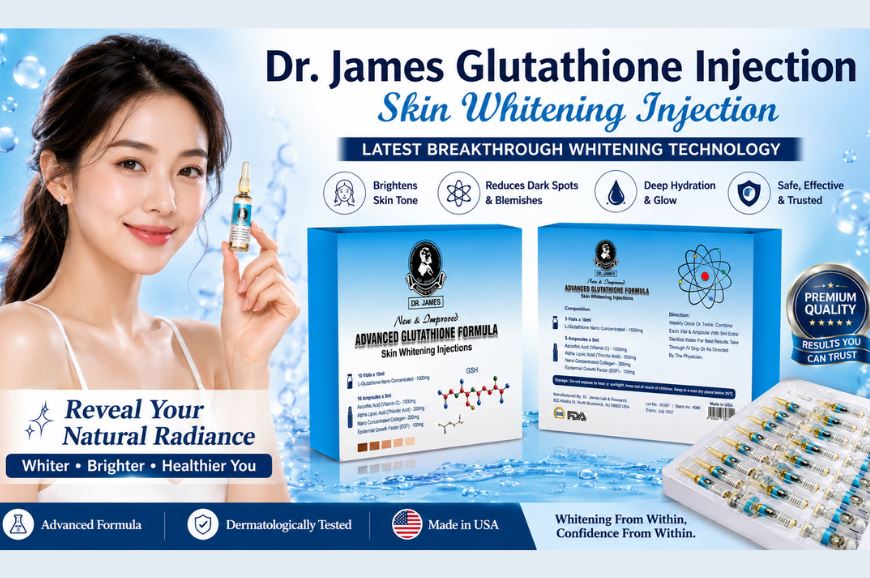 Dr James Glutathione 1500mg Skin Whitening Injection in India: 10 Powerful Benefits, Uses, Safety