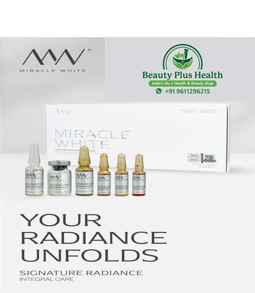 Miracle White 80,000mg Glutathione Injection with SLC24A5 Melanin Inhibtors White Box