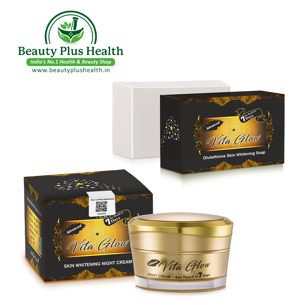 Advance Vita Glow Glutathione Skin Whitening Soap and Night Cream