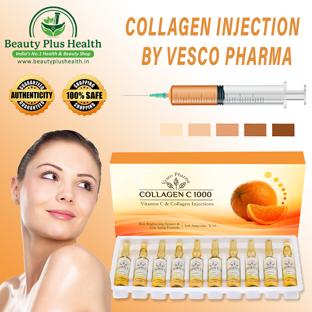 Collagen Injection By Vesco Pharma Collagen C 1000 And Vitamin C