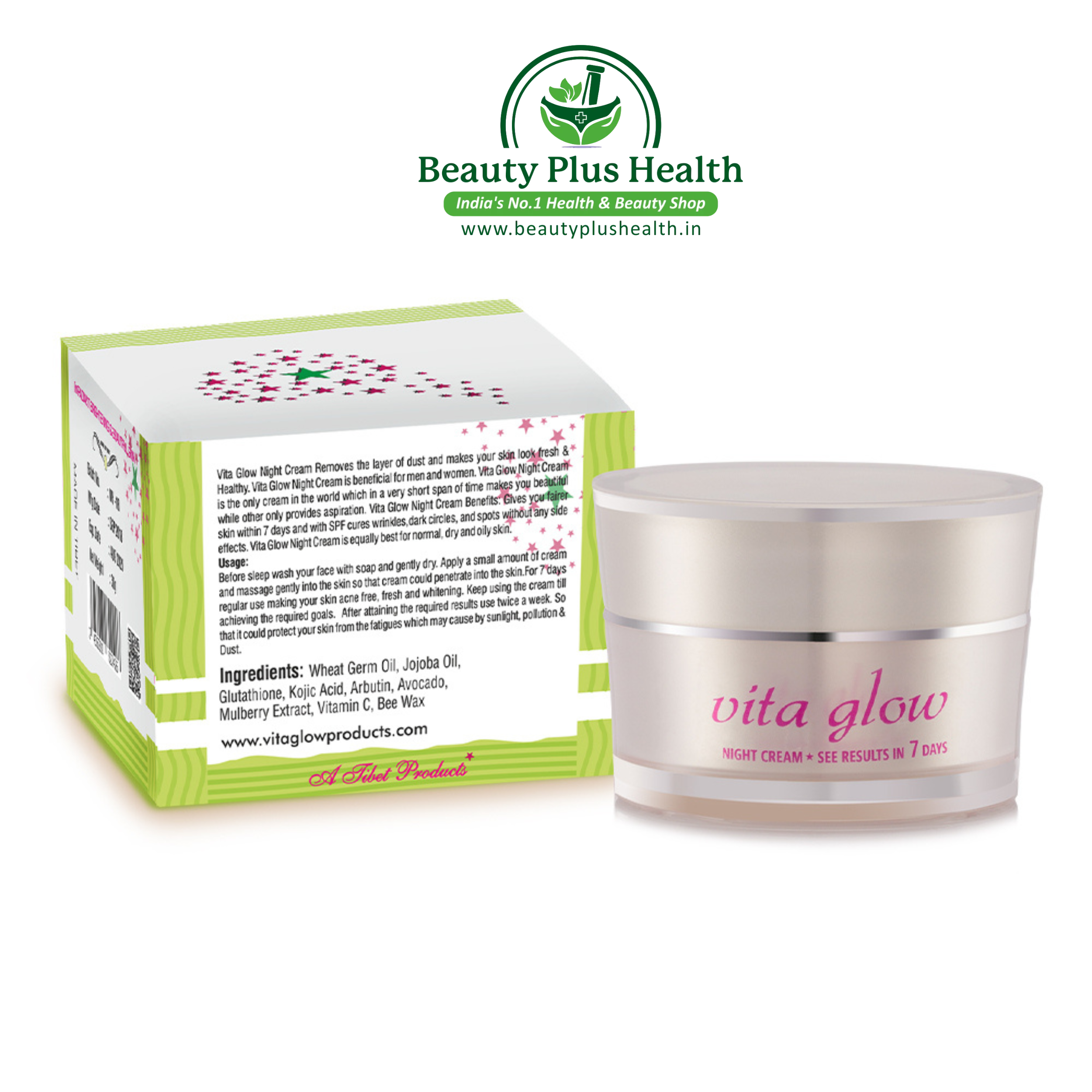 Vita Glow Night Cream for skin Whitening Authentic 30g