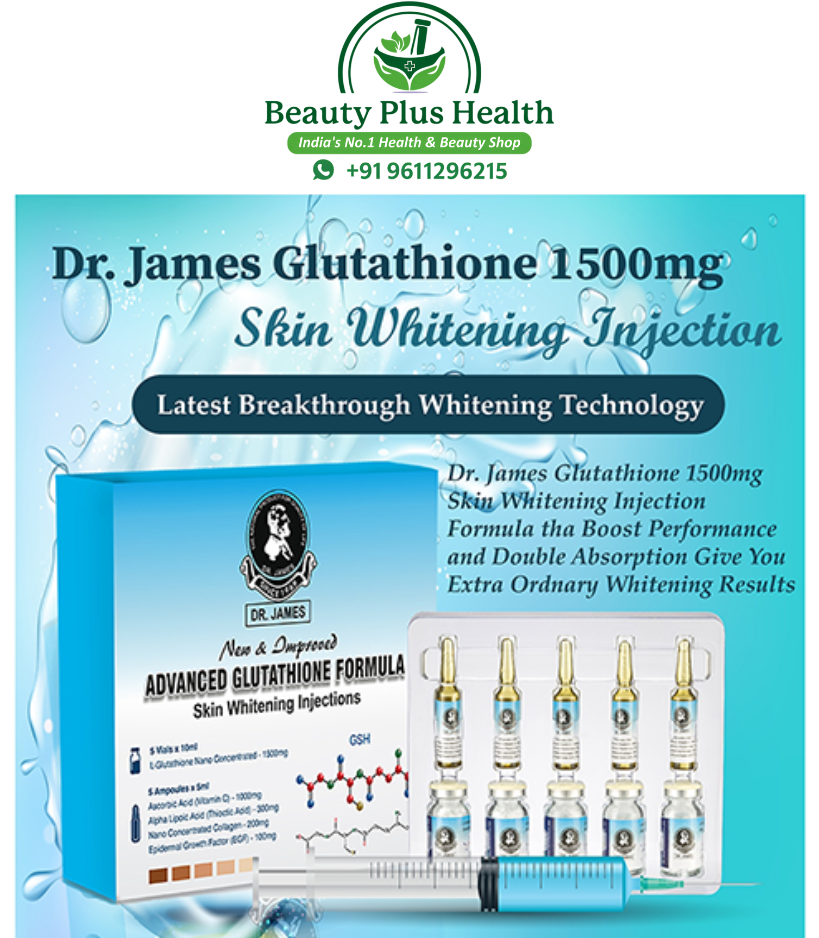 Dr James Glutathione 1500mg Skin Whitening Injection in India