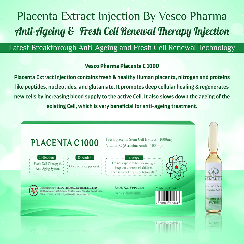 Placenta Extract Injection By Vesco Pharma Placenta C 1000