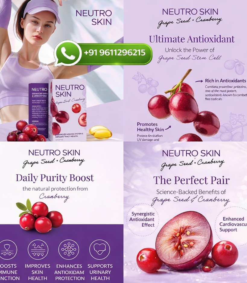 Neutro Skin Grape Seed, Cranberry Glutathione Whitening Softgels